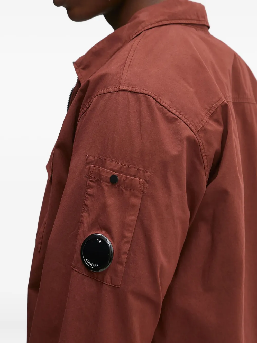 C.P. Company Gabardine shirtjack met rits Bruin