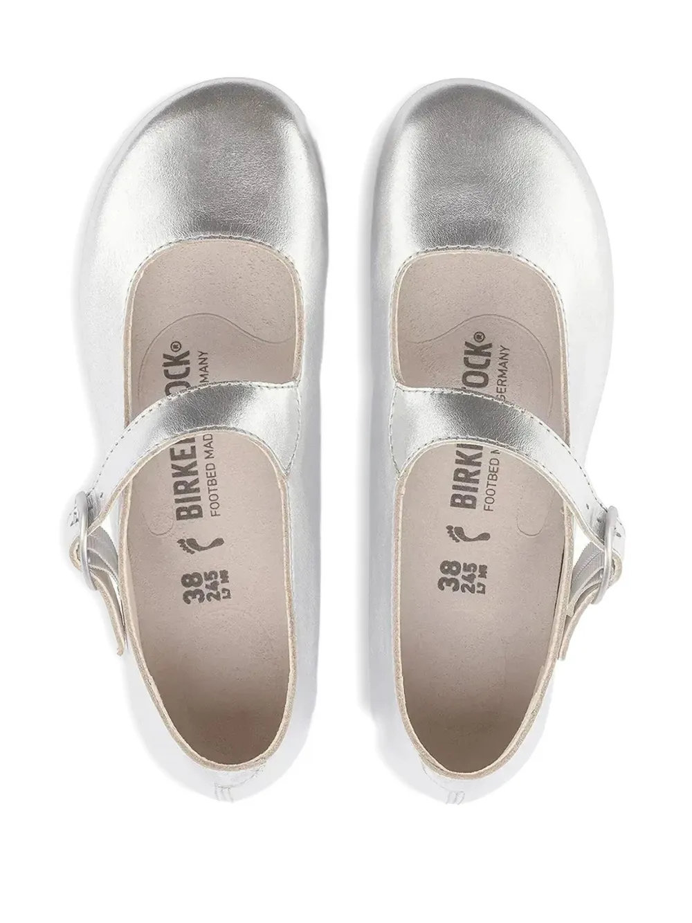 Birkenstock Tracy metallic ballet flats Silver