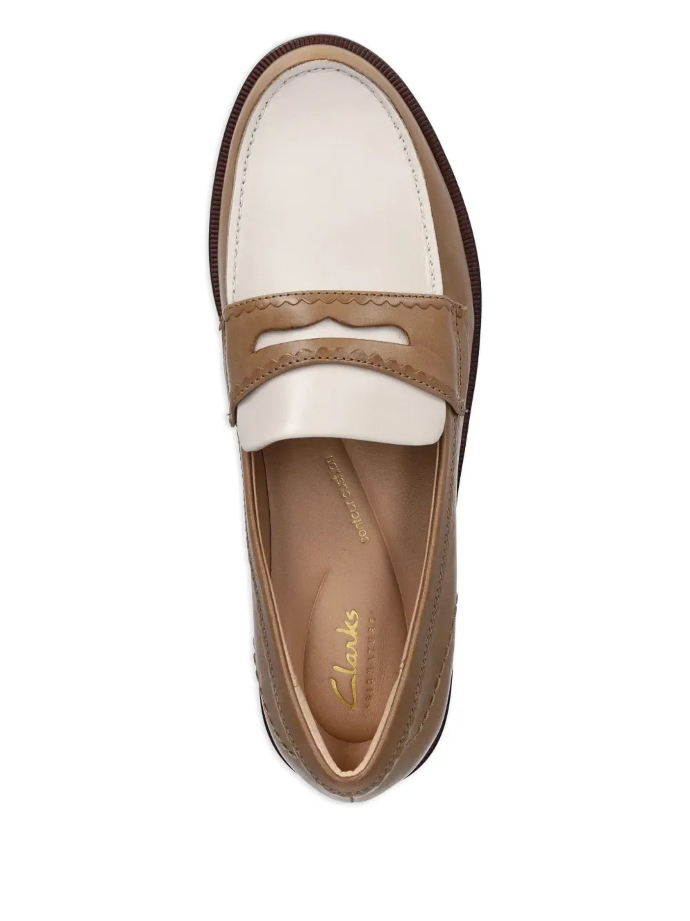 Clarks Originals two-tone leather loafers Brown