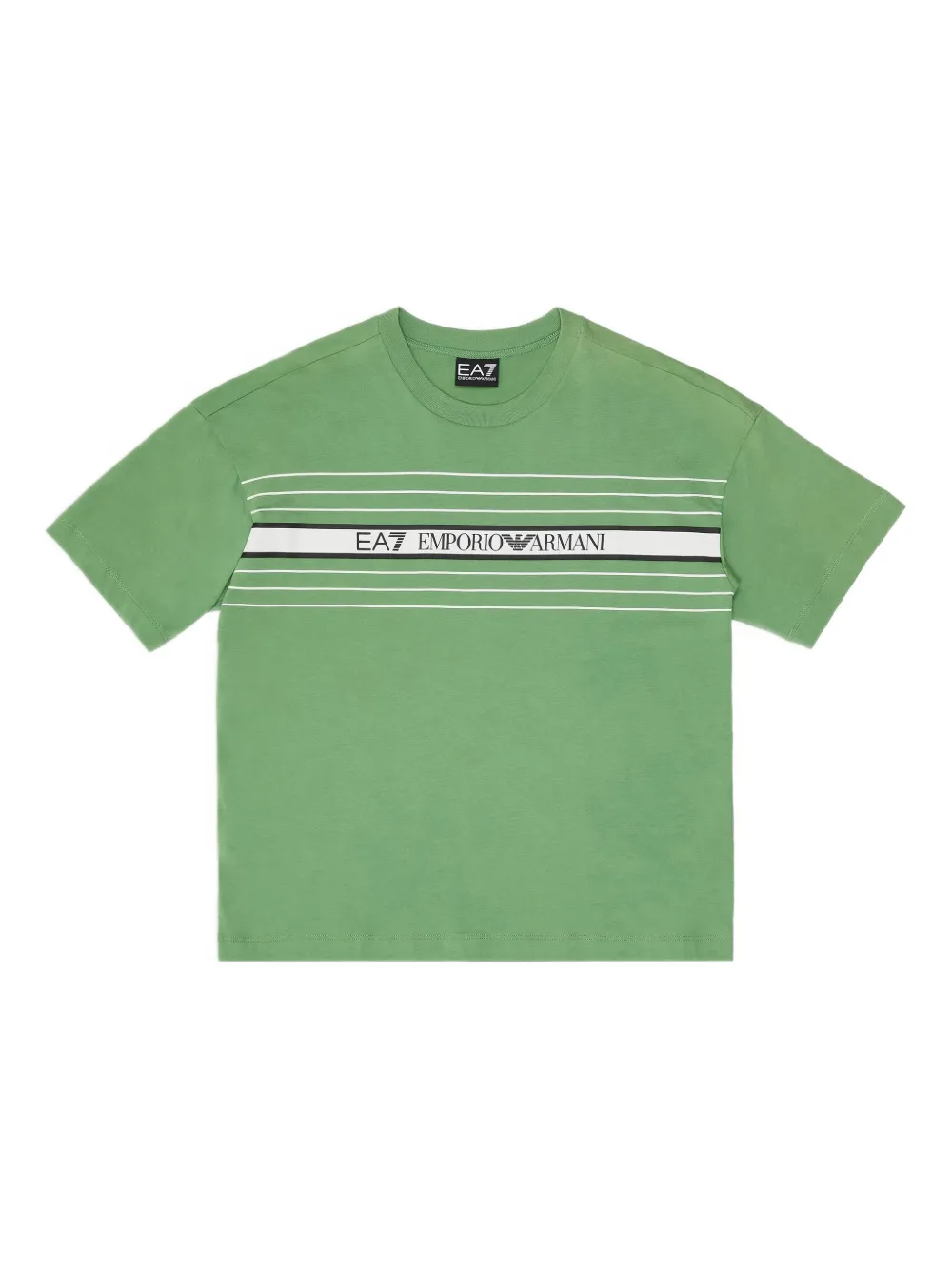 Emporio Armani Kids logo-print T-shirt - グリーン Emporio Armani Kids logo-print T-shirt - グリーン