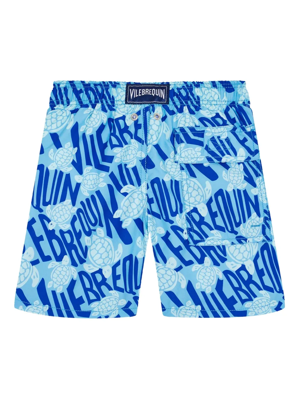 Vilebrequin Kids Ronde des Tortues zwembroek Blauw