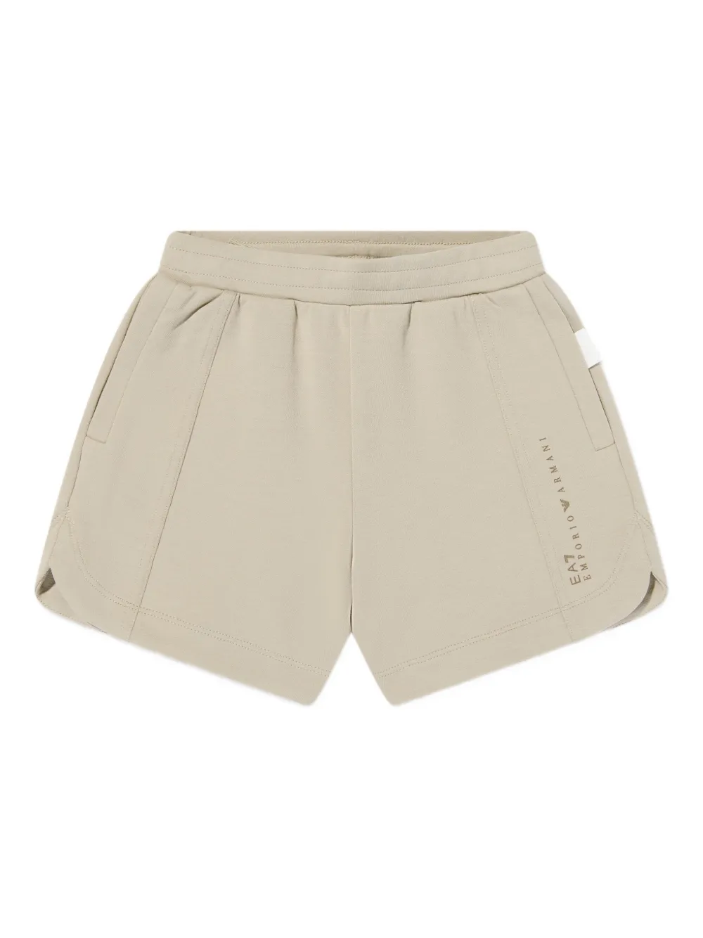 Emporio Armani Kids Shorts met geborduurd logo Beige