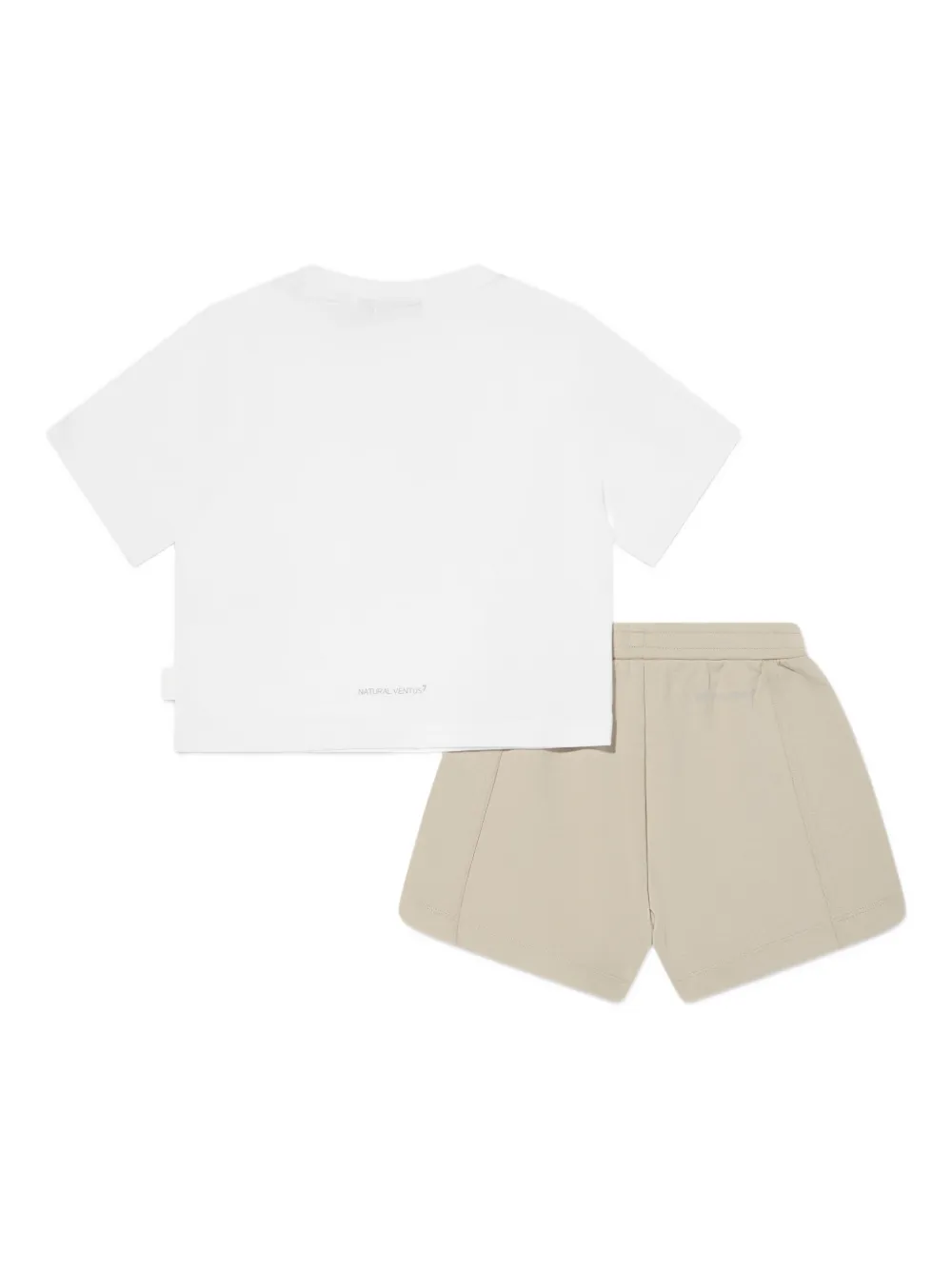 Emporio Armani Kids Shorts met geborduurd logo Beige