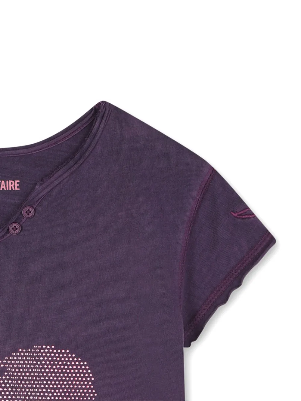 Zadig & Voltaire Kids T-shirt met korte mouwen Paars