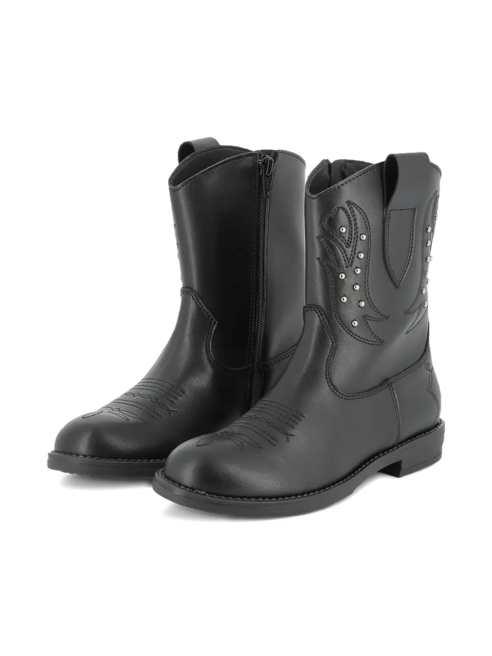 SONIA RYKIEL ENFANT embroidered cowboy boots Black