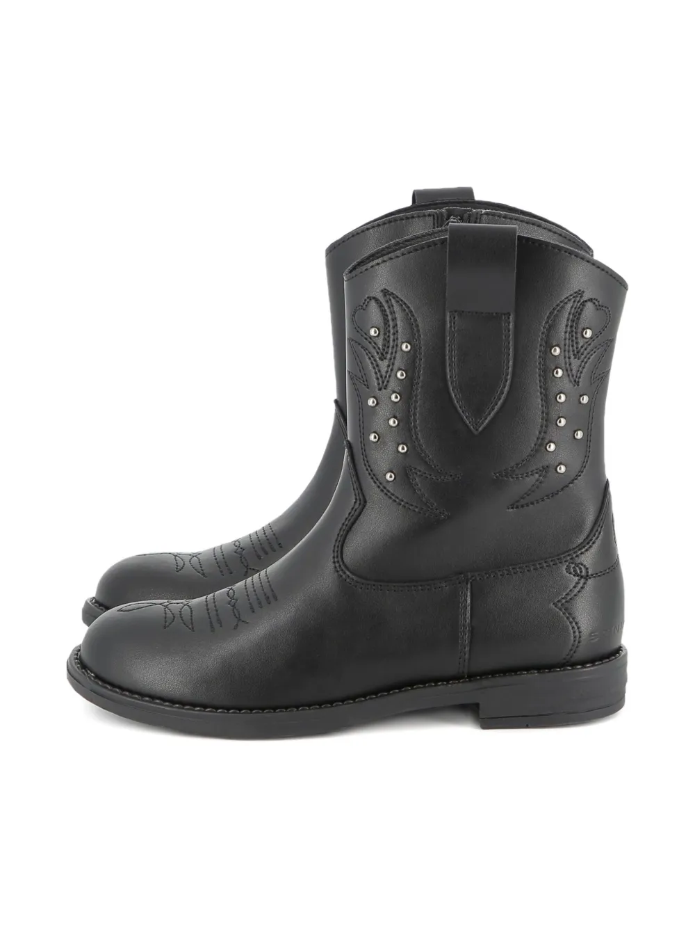 SONIA RYKIEL ENFANT embroidered cowboy boots Black