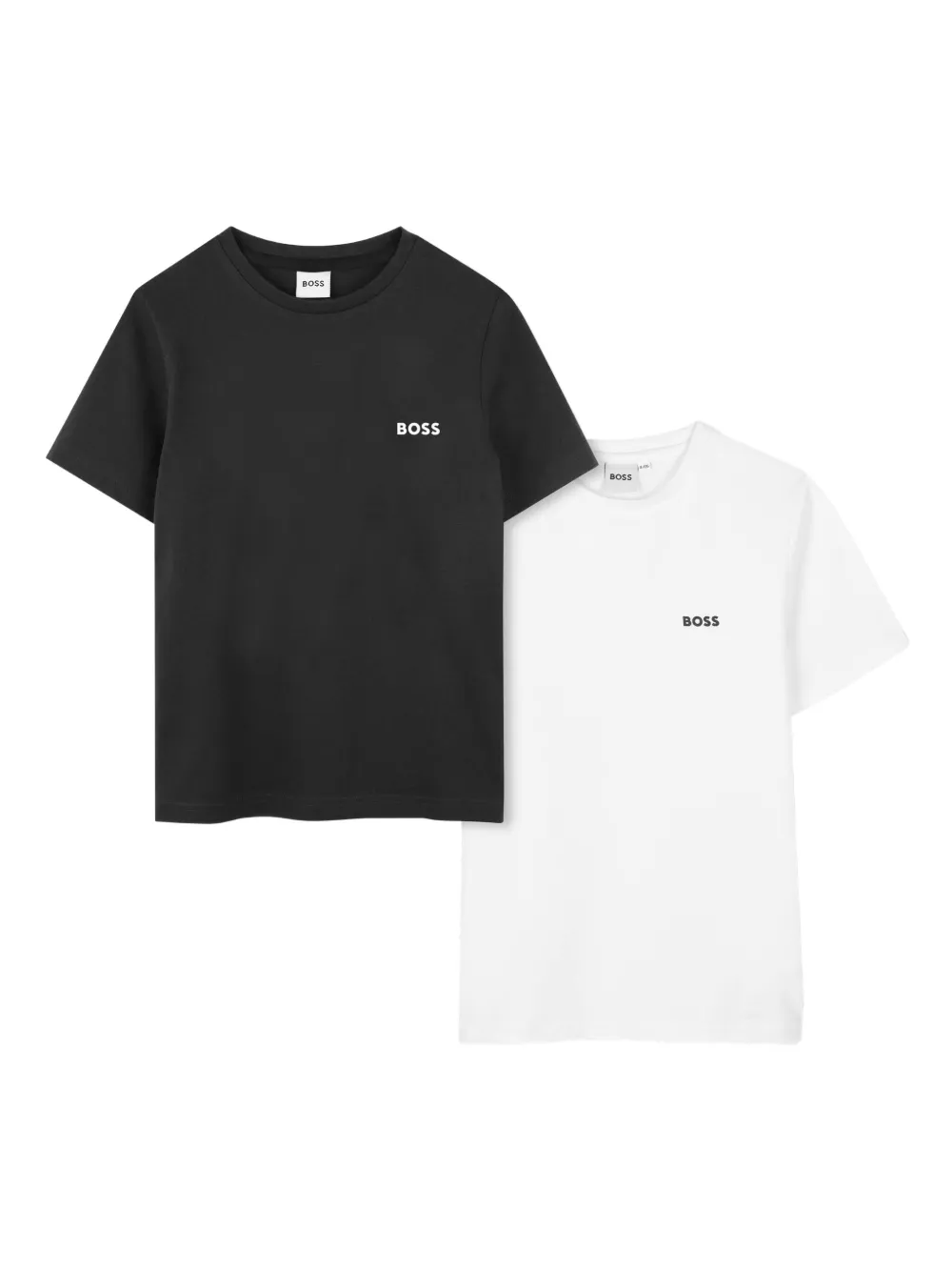 BOSS Kidswear logo-detail T-shirt (set of two) Zwart