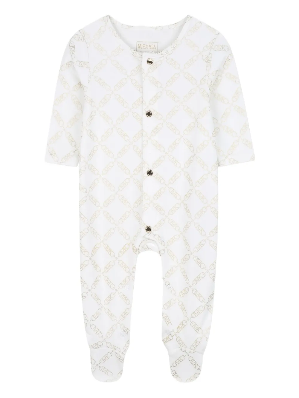 Michael Kors Kids MK romper set met Empire-patroon Beige