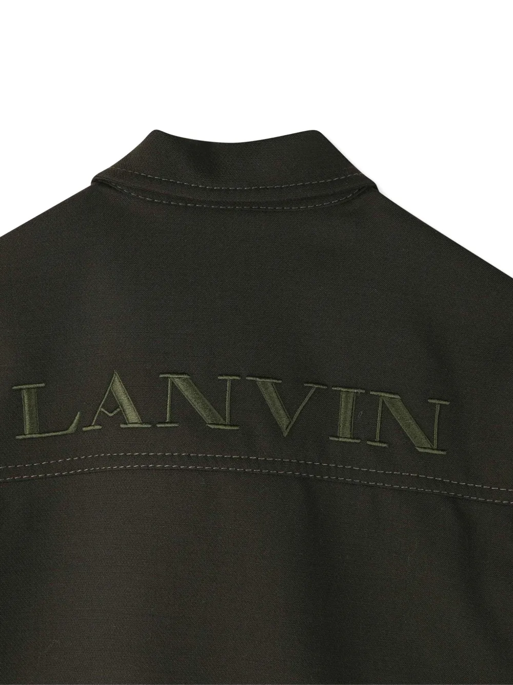 Lanvin Enfant Cropped jack met geborduurd logo Zwart