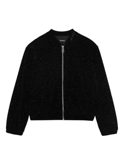 Zadig & Voltaire Kids rhinestone-embellished bomber jacket