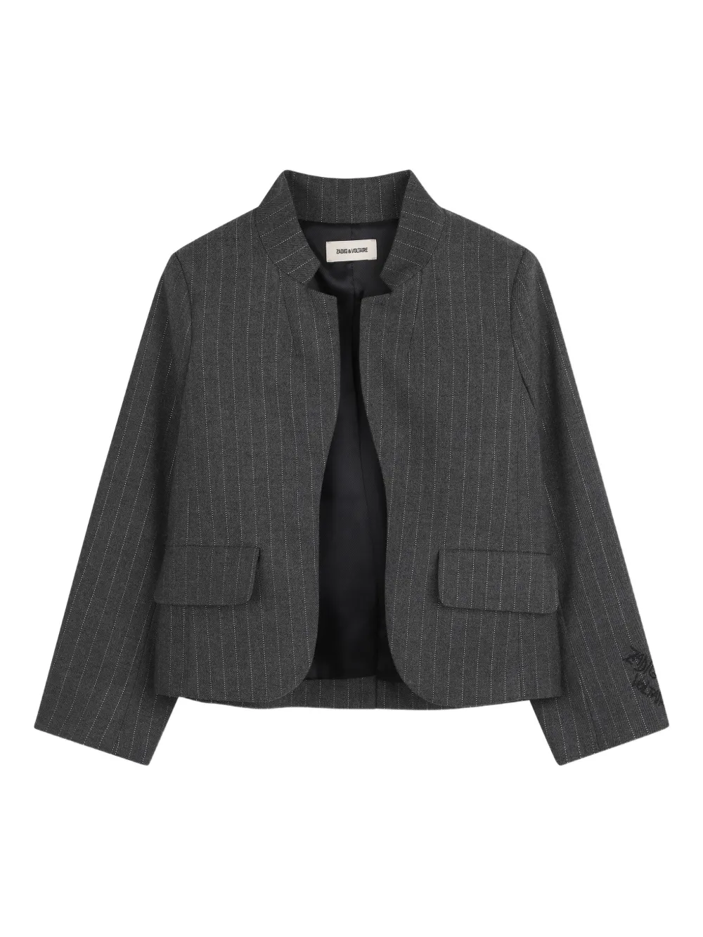 Zadig & Voltaire Kids Blazer met krijtstreep Grijs