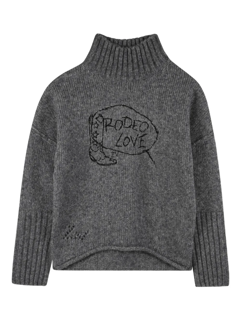 Zadig & Voltaire Kids Coltrui met borduurwerk Grijs