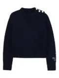 Zadig & Voltaire Kids button-embellished knitted sweater - Blue
