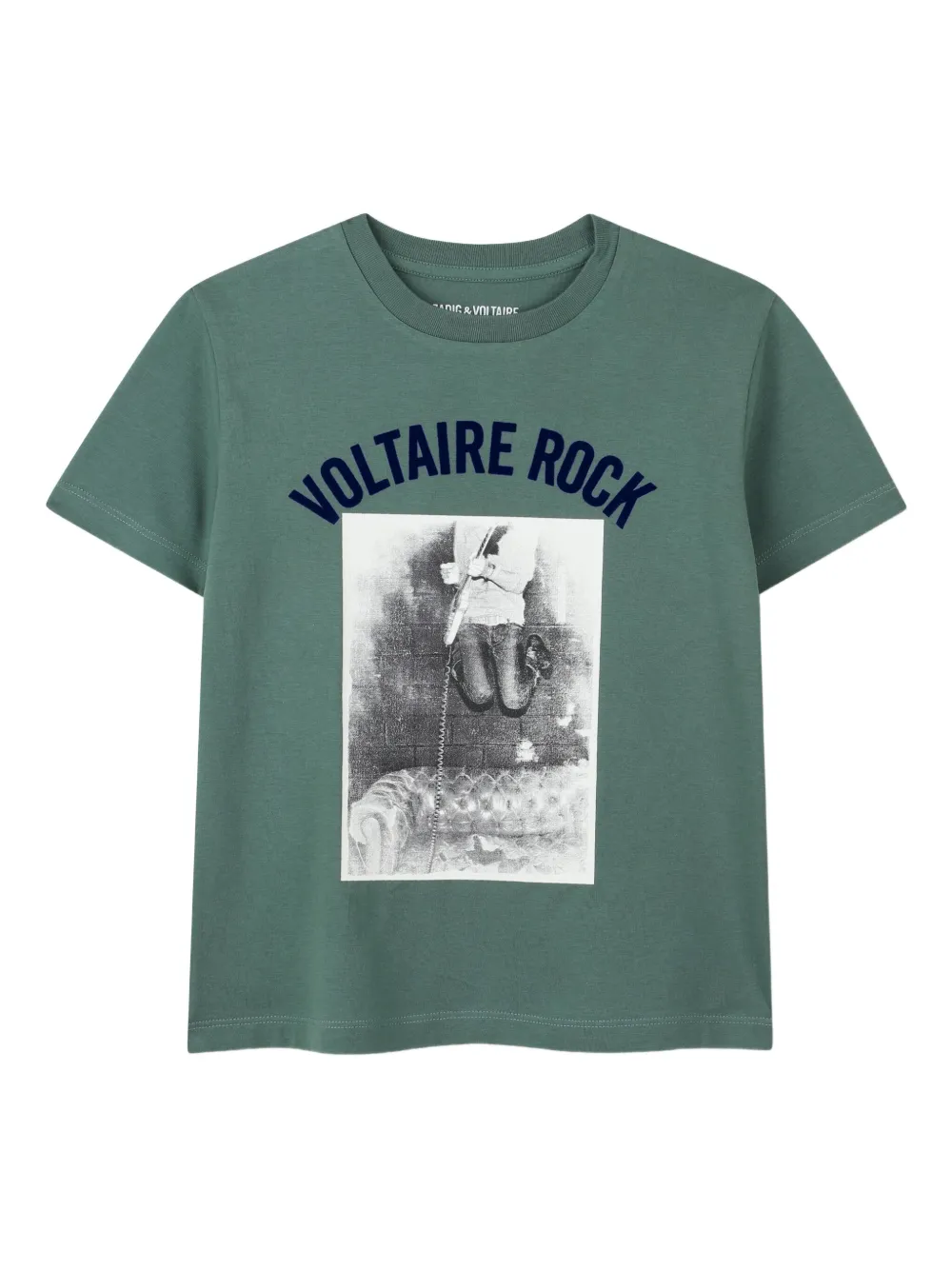 Zadig & Voltaire Kids T-shirt met grafische print Groen