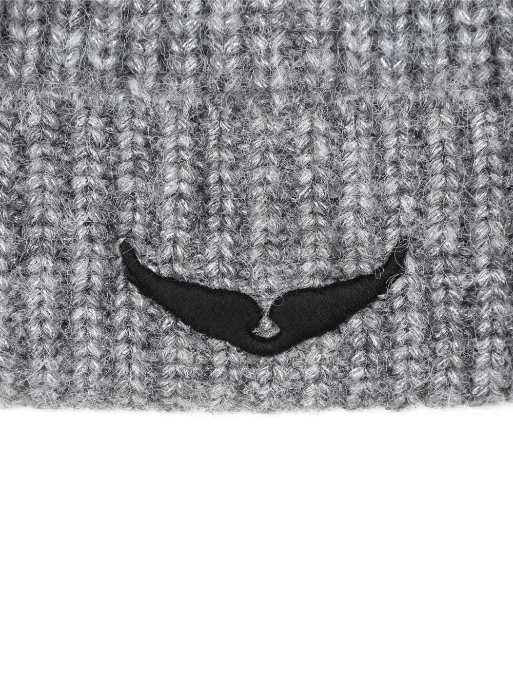 Zadig & Voltaire Kids Ribgebreide muts Grijs