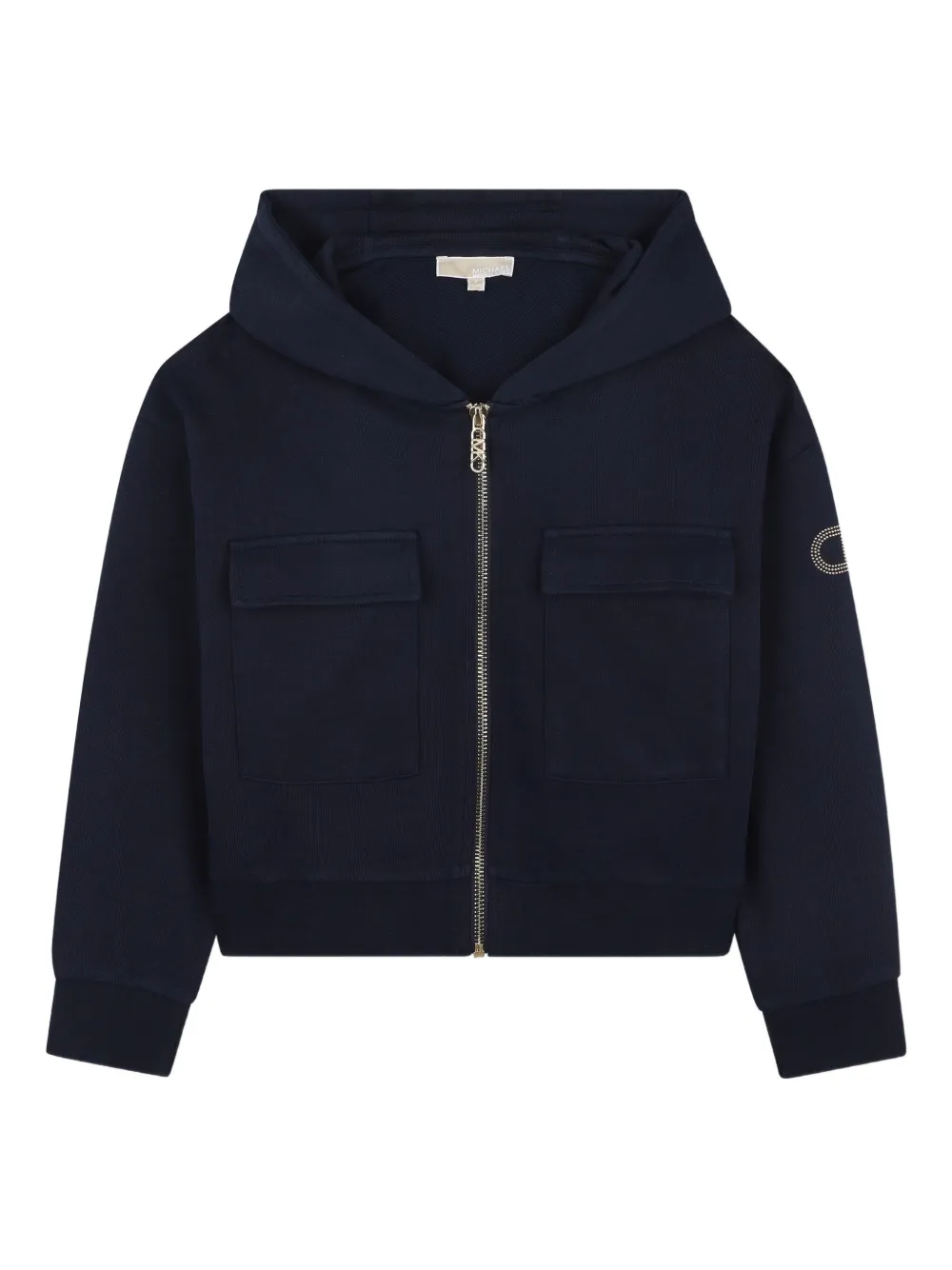 Michael Kors Kids' Hooded Zip-up Sweatshirt In Black
