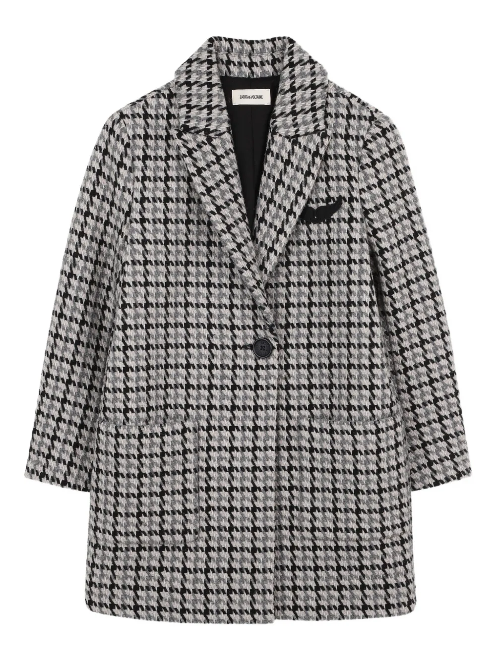 Zadig & Voltaire Kids abrigo con motivo pied de poule | neutro | Image 1