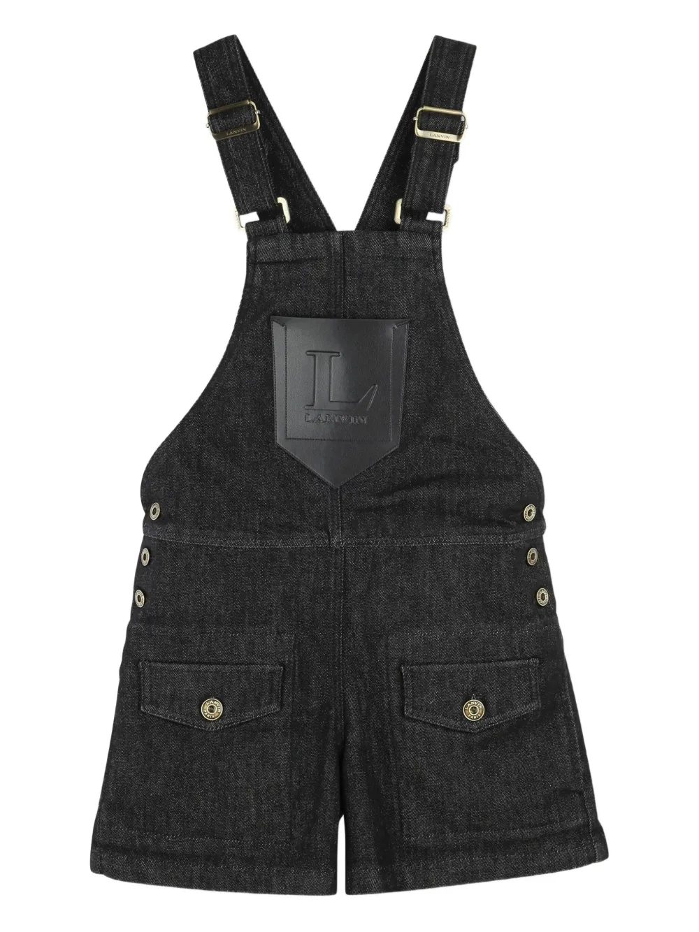 Lanvin Enfant Korte tuinbroek van spijkerstof Zwart