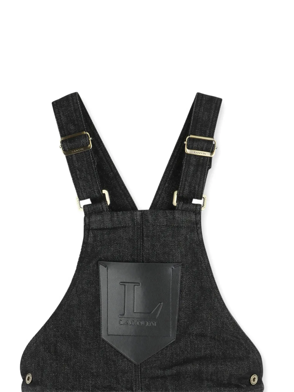Lanvin Enfant Korte tuinbroek van spijkerstof Zwart