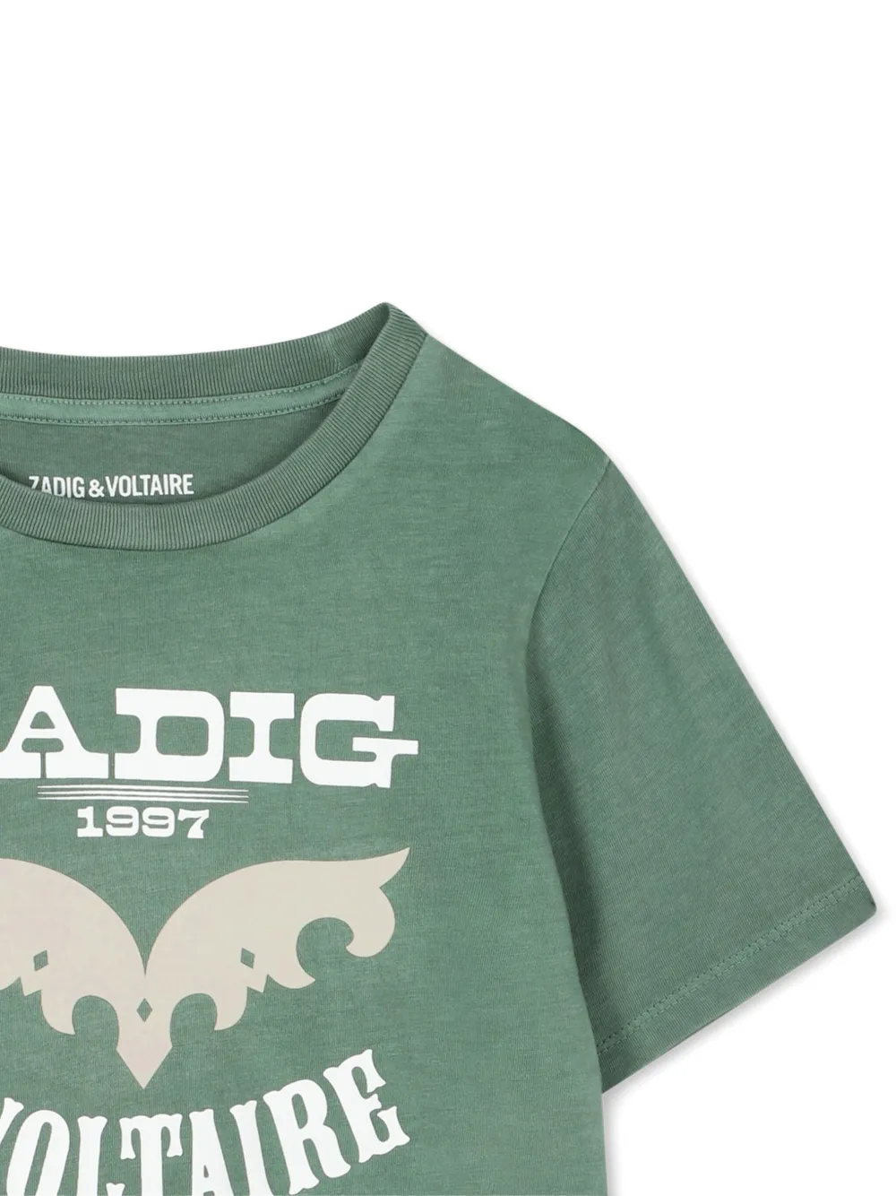 Zadig & Voltaire Kids T-shirt met logoprint Groen
