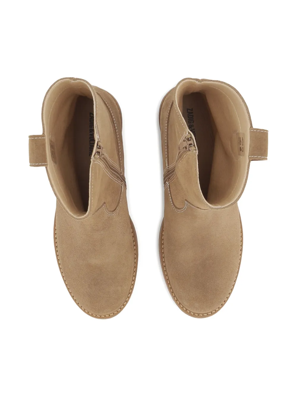 Zadig & Voltaire Kids Suède enkellaarzen Bruin