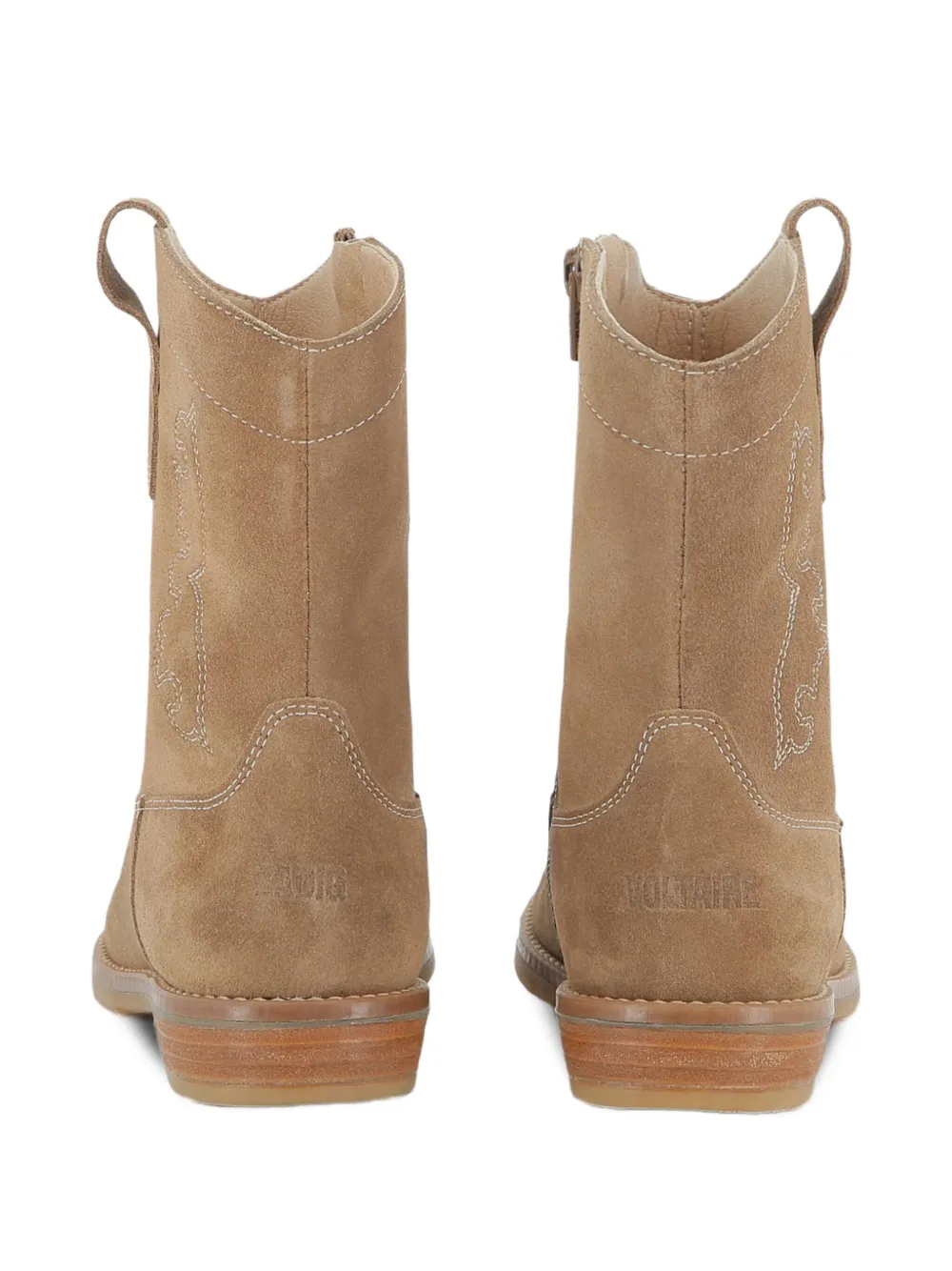 Zadig & Voltaire Kids Suède enkellaarzen Bruin