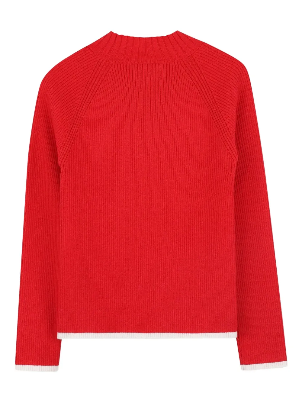 SONIA RYKIEL ENFANT Geribbelde trui met logo Rood