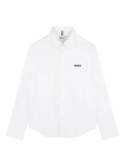 BOSS Kidswear logo-detail long-sleeved shirt