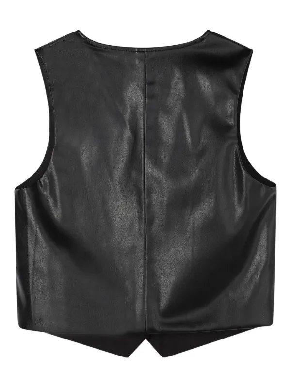 Sleeveless Boys Leather Waistcoat Kids Motorcycle Jacket Kids