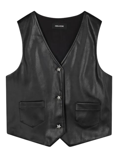 Zadig & Voltaire Kids leather waistcoat