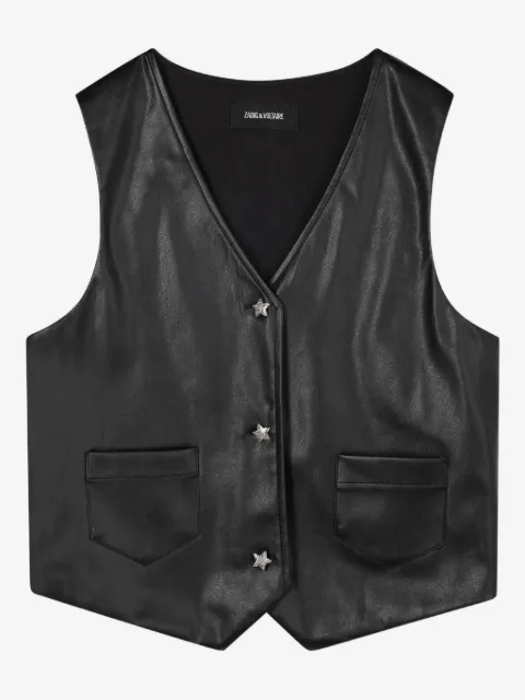 Zadig & Voltaire Kids Weste aus Leder