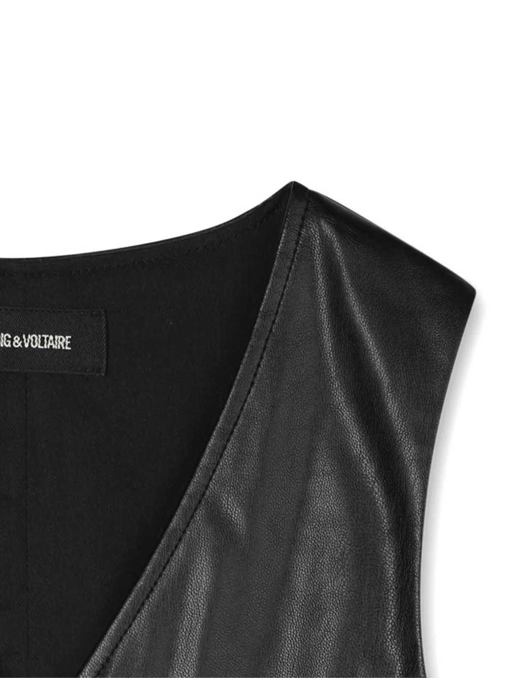 Zadig & Voltaire Kids Leren gilet Zwart