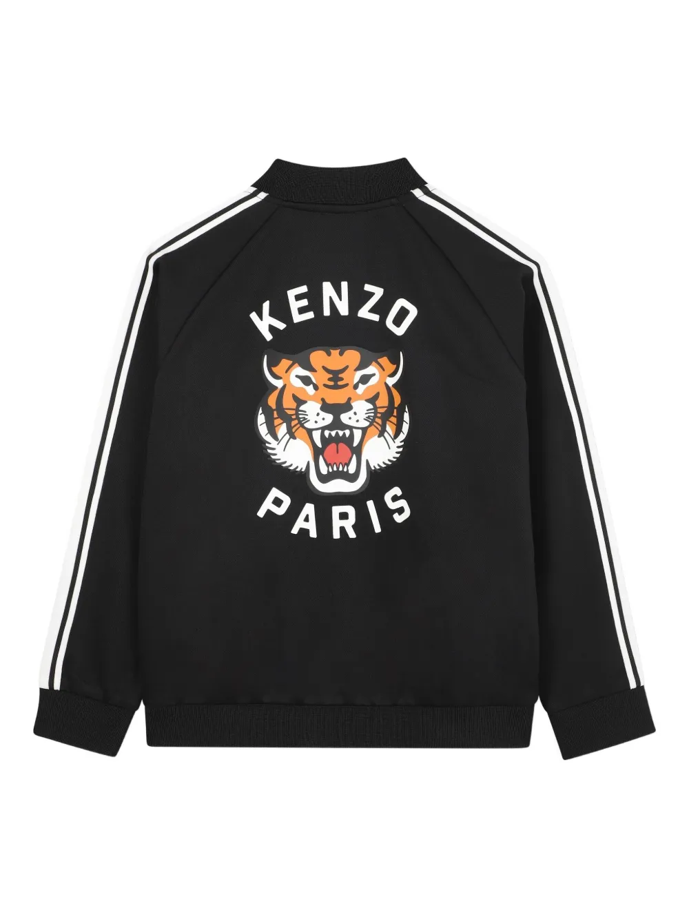 Kenzo Kids Sweater met grafische print en rits Zwart