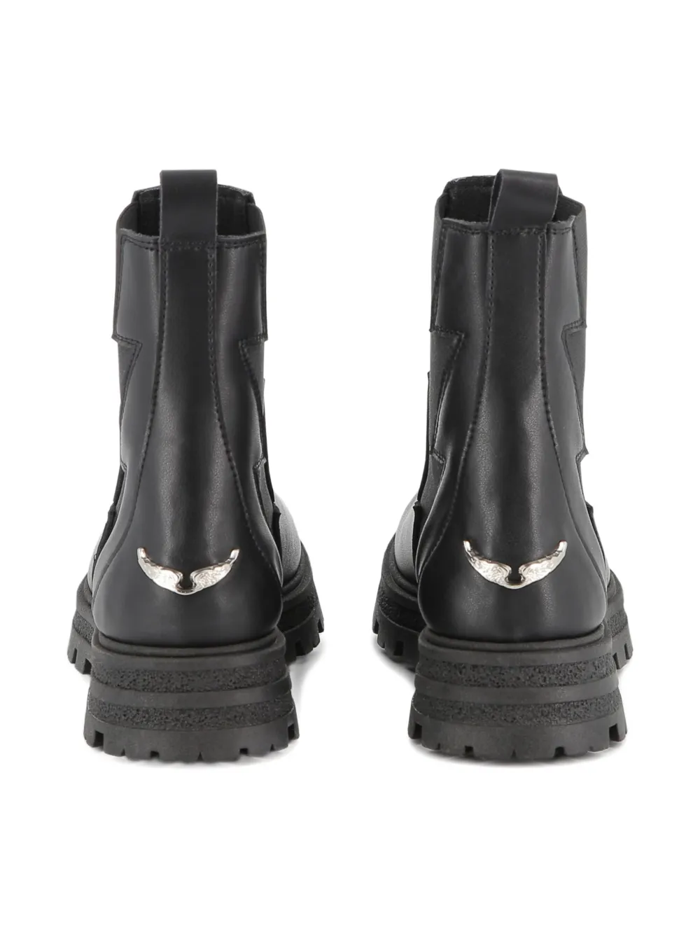 Zadig & Voltaire Kids lightning bolt ankle boots Black