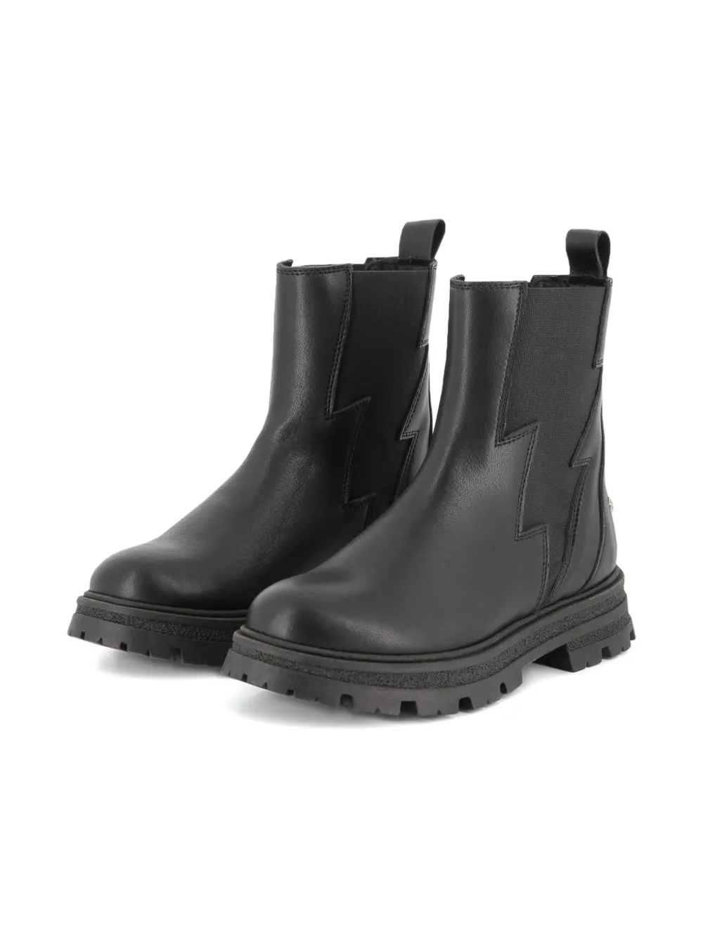 Zadig & Voltaire Kids lightning bolt ankle boots Black