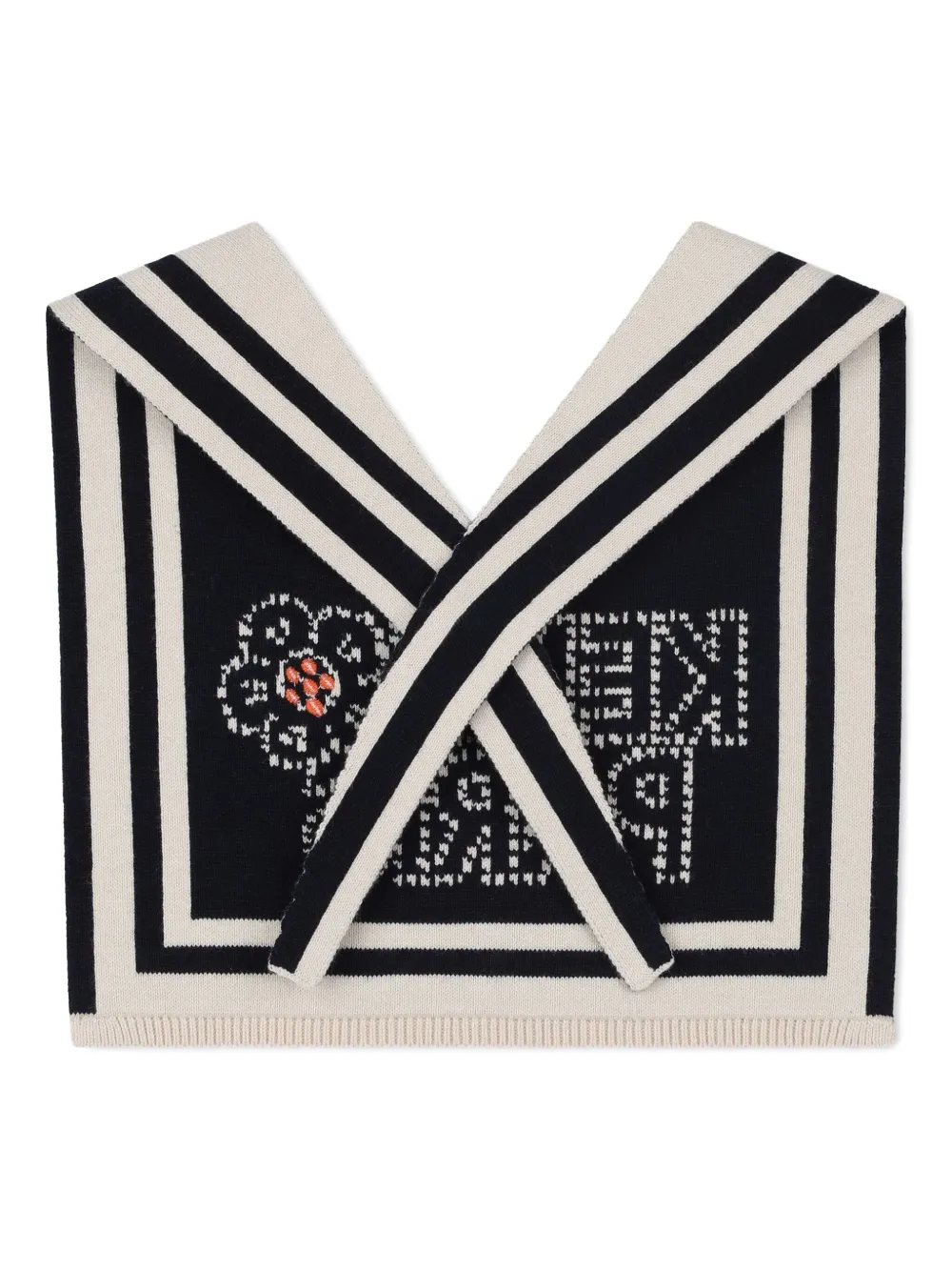 Kenzo Kids Intarsia sjaal - Beige
