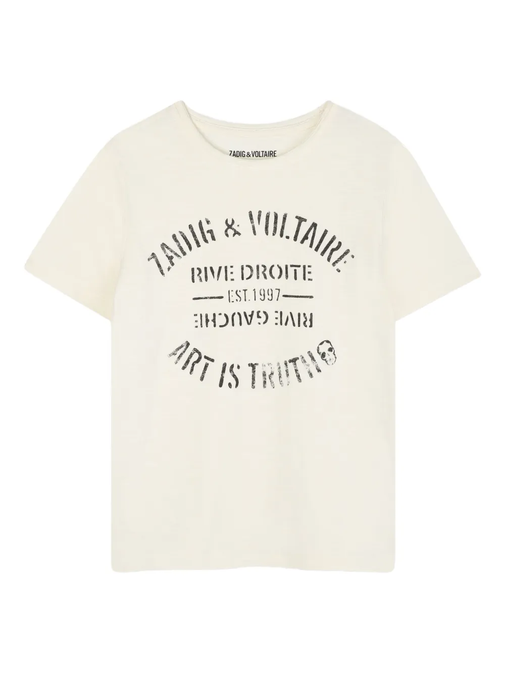 Zadig & Voltaire Kids T-shirt met grafische print Wit