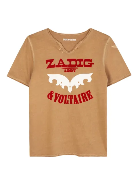 Zadig & Voltaire Kids футболка с графичным принтом