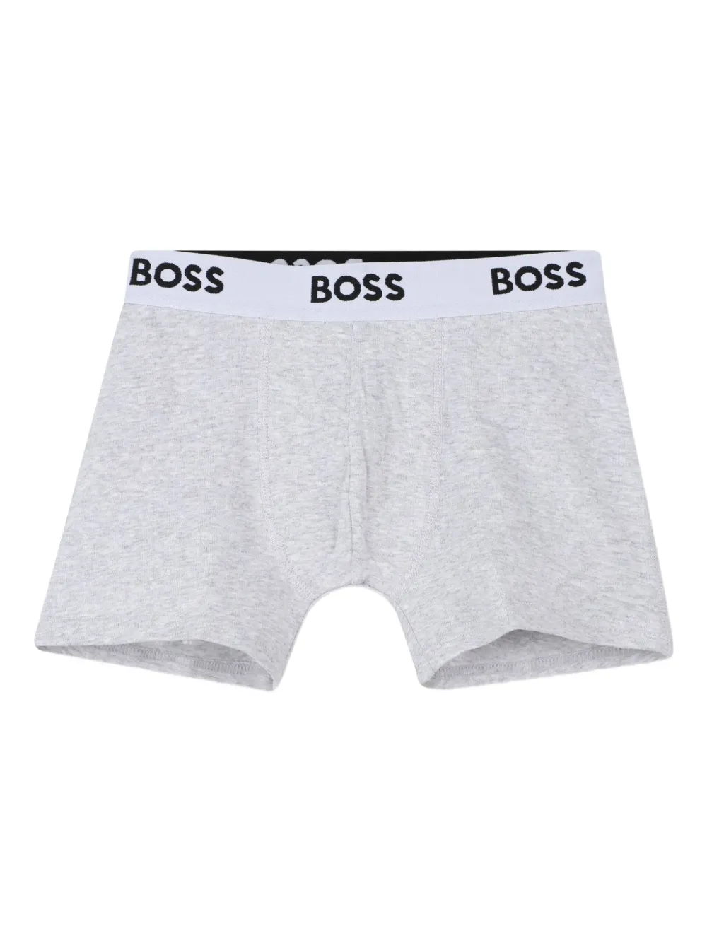 BOSS Kidswear Drie boxershorts met logoband Grijs
