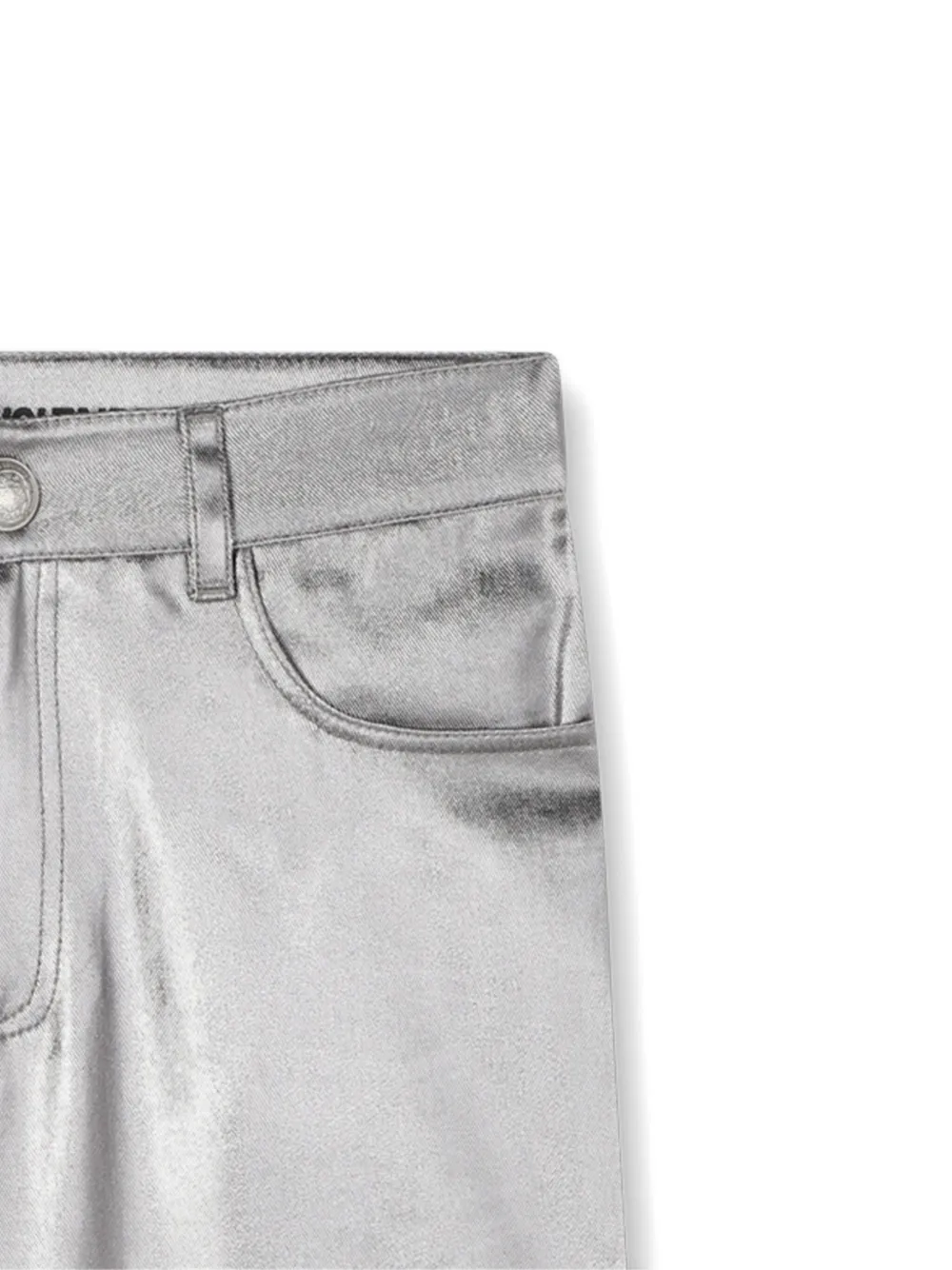 Zadig & Voltaire Kids Metallic broek Zilver
