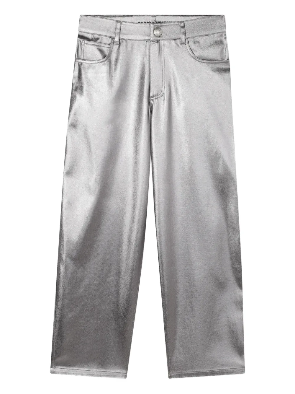 Zadig & Voltaire Kids Metallic broek Zilver