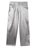 Zadig & Voltaire Kids metallic finish trousers - Silver