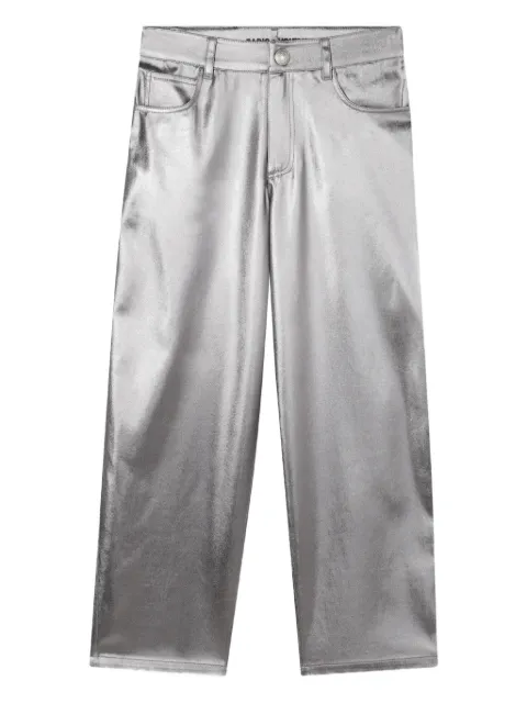 Zadig & Voltaire Kids metallic finish trousers