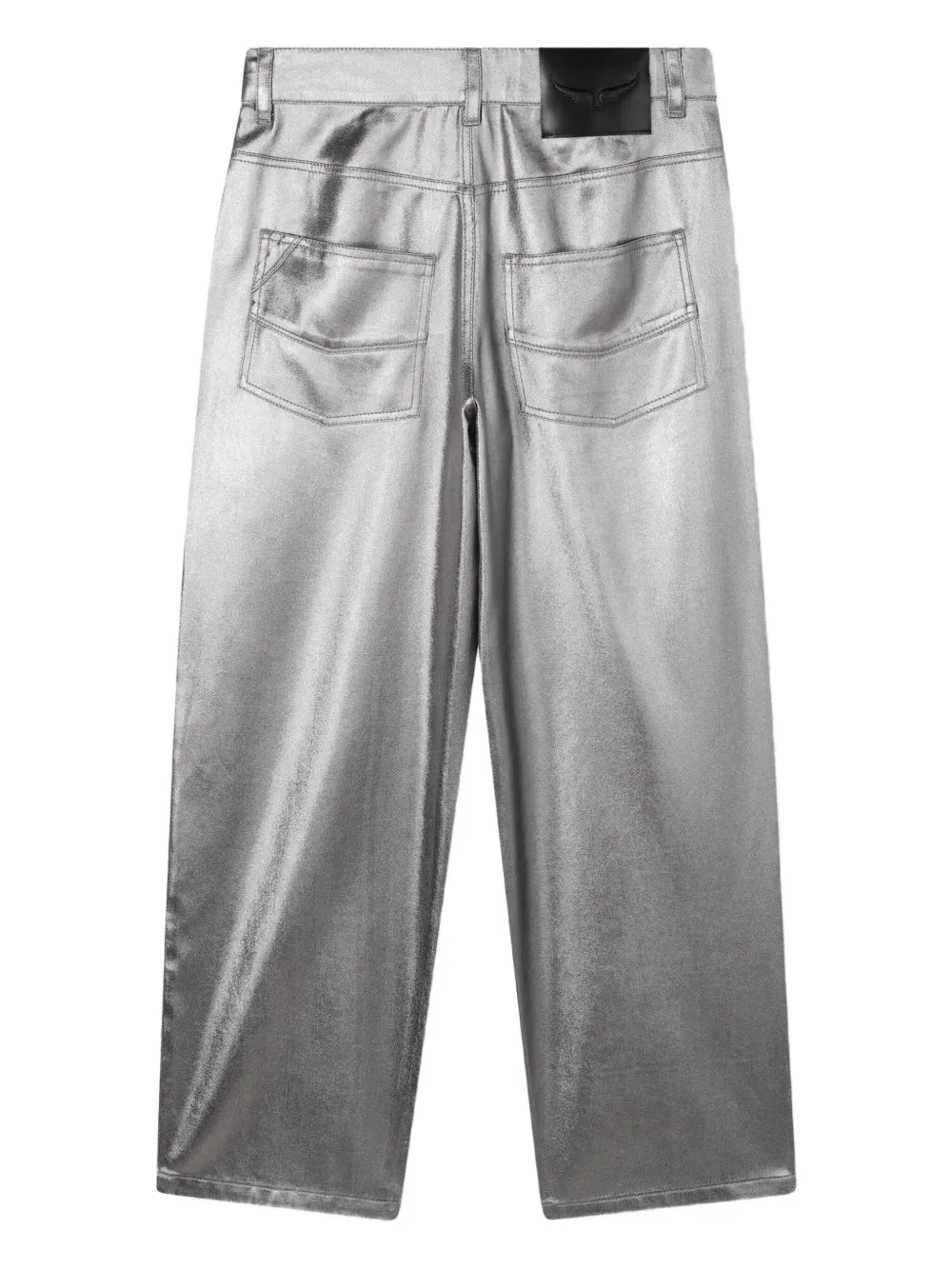 Zadig & Voltaire Kids Metallic broek Zilver