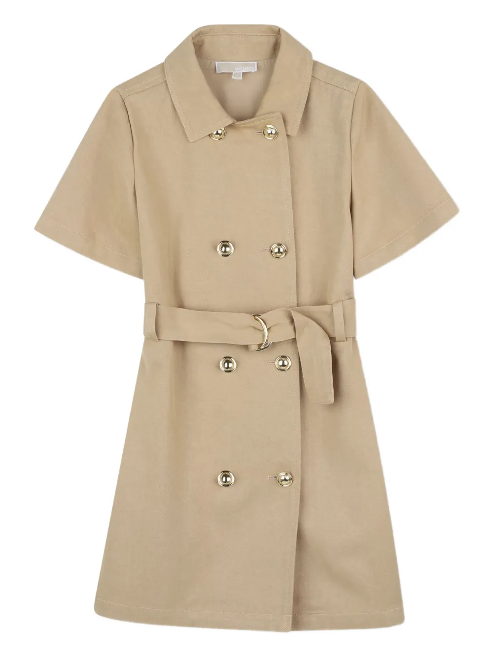 Michael Kors Kids Jurk met dubbele rij knopen Beige