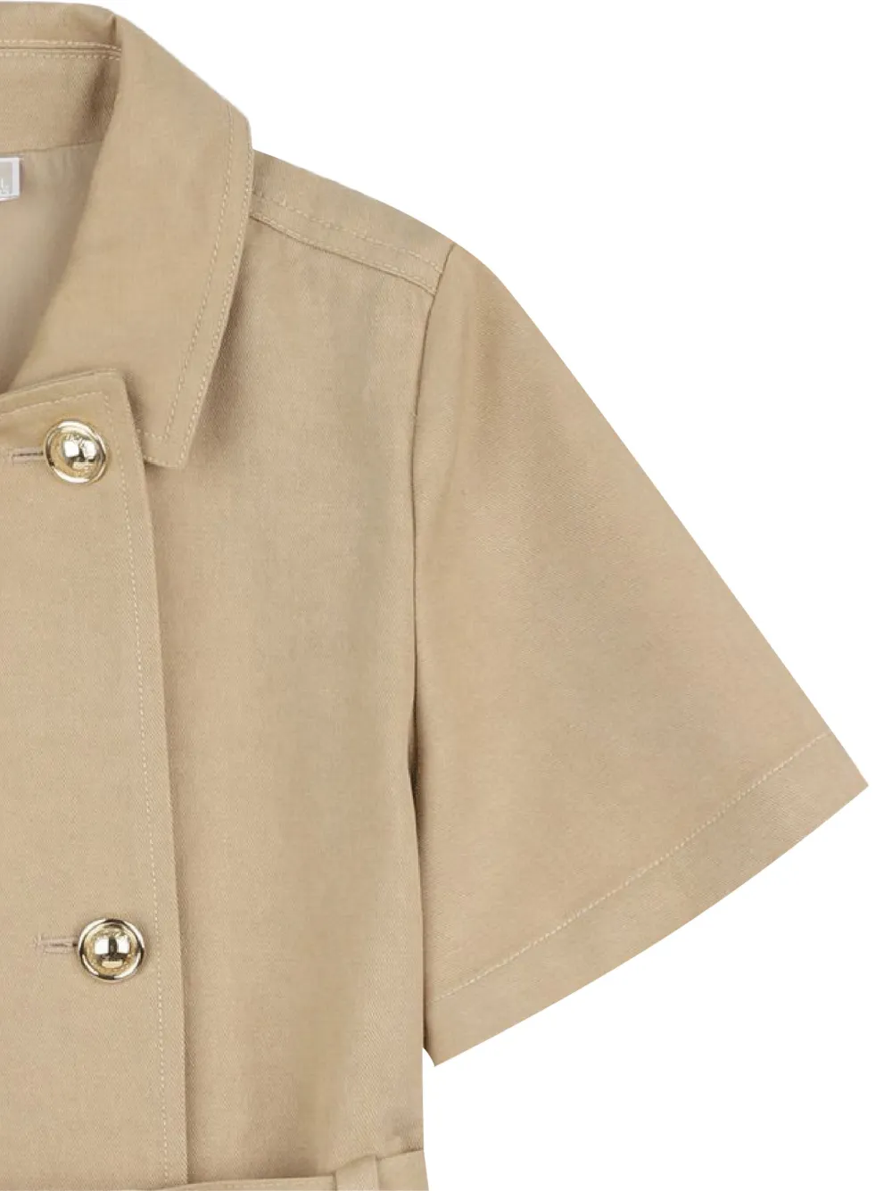 Michael Kors Kids Jurk met dubbele rij knopen Beige