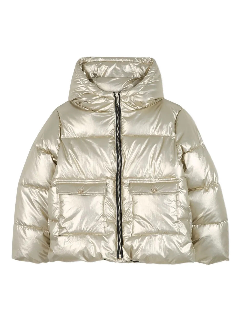 Michael Kors Kids metallic puffer jacket | Gold | Image 1