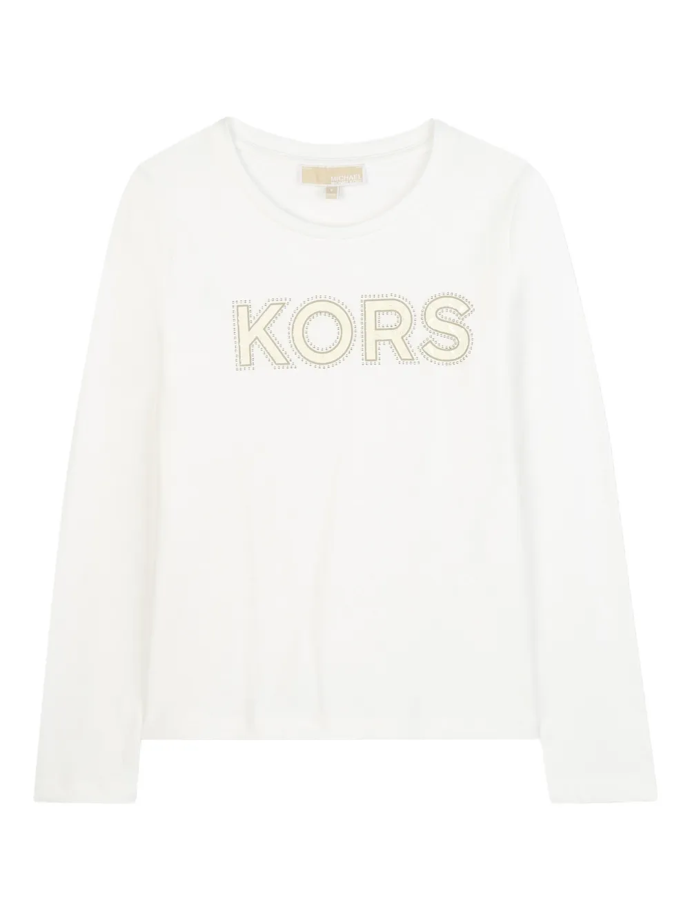 Michael Kors Kids T-shirt met logo Beige