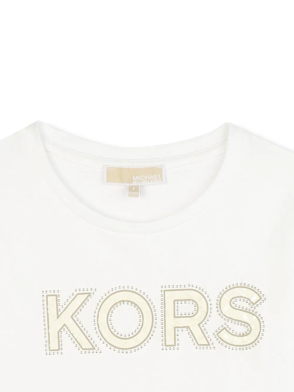 Michael Kors Kids T-shirt met logo Beige