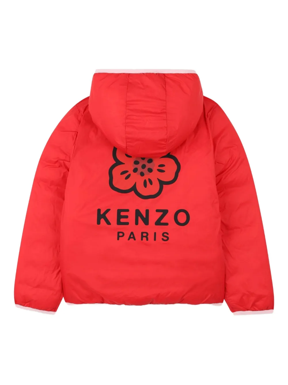 Kenzo Kids Omkeerbaar gewatteerd jack met capuchon Rood
